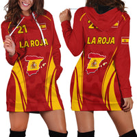 Custom Spain Soccer Hoodie Dress Go World Cup 2023 Sporty Style - Wonder Print Shop