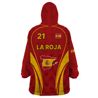 Custom Spain Soccer Wearable Blanket Hoodie Go World Cup 2023 Sporty Style - Wonder Print Shop