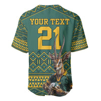 Custom South Africa Rugby Bokke Mascot Baseball Jersey With Flag Style LT9 - Wonder Print Shop