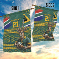 Custom South Africa Rugby Bokke Mascot Garden Flag With Flag Style - Wonder Print Shop