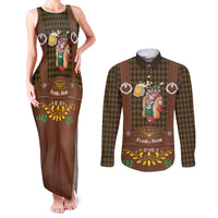 Frank & Stein Oktoberfest Couples Matching Tank Maxi Dress and Long Sleeve Button Shirt Beer Festival German Bavarian - Wonder Print Shop
