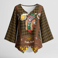 Frank & Stein Oktoberfest Kimono Sleeve Blouse Beer Festival German Bavarian - Wonder Print Shop