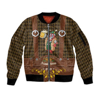 Frank & Stein Oktoberfest Sleeve Zip Bomber Jacket Beer Festival German Bavarian - Wonder Print Shop