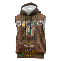 Frank & Stein Oktoberfest Sleeveless Zip Hoodie Beer Festival German Bavarian - Wonder Print Shop