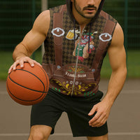 Frank & Stein Oktoberfest Sleeveless Zip Hoodie Beer Festival German Bavarian - Wonder Print Shop