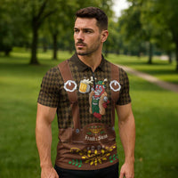 Frank & Stein Oktoberfest Zipper Polo Shirt Beer Festival German Bavarian - Wonder Print Shop