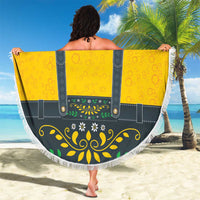 Lederhosen Oktoberfest Beach Blanket Bavarian Beer Time - Wonder Print Shop