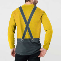 Lederhosen Oktoberfest Button Sweatshirt Bavarian Beer Time - Wonder Print Shop