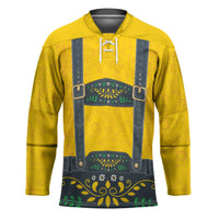 Lederhosen Oktoberfest Hockey Jersey Bavarian Beer Time - Wonder Print Shop