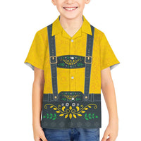 Lederhosen Oktoberfest Kid Hawaiian Shirt Bavarian Beer Time - Wonder Print Shop