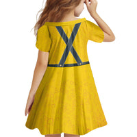 Lederhosen Oktoberfest Kid Short Sleeve Dress Bavarian Beer Time - Wonder Print Shop