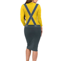 Lederhosen Oktoberfest Long Sleeve Bodycon Dress Bavarian Beer Time - Wonder Print Shop