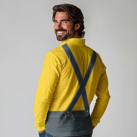 Lederhosen Oktoberfest Long Sleeve Polo Shirt Bavarian Beer Time - Wonder Print Shop