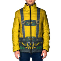 Lederhosen Oktoberfest Padded Jacket Bavarian Beer Time - Wonder Print Shop