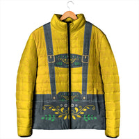 Lederhosen Oktoberfest Padded Jacket Bavarian Beer Time - Wonder Print Shop