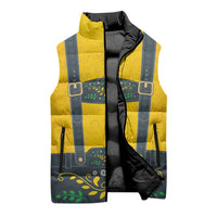 Lederhosen Oktoberfest Sleeveless Puffer Jacket Bavarian Beer Time - Wonder Print Shop