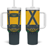 Lederhosen Oktoberfest Tumbler With Handle Bavarian Beer Time - Wonder Print Shop