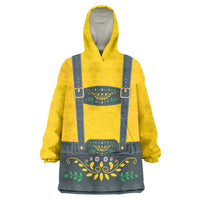 Lederhosen Oktoberfest Wearable Blanket Hoodie Bavarian Beer Time - Wonder Print Shop