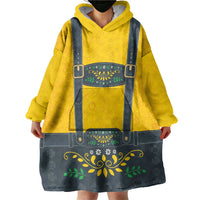 Lederhosen Oktoberfest Wearable Blanket Hoodie Bavarian Beer Time - Wonder Print Shop