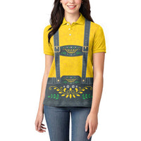 Lederhosen Oktoberfest Women Polo Shirt Bavarian Beer Time - Wonder Print Shop