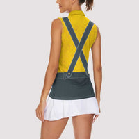 Lederhosen Oktoberfest Women Sleeveless Polo Shirt Bavarian Beer Time - Wonder Print Shop