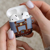 Lederhosen Oktoberfest AirPods Case Blue Edelweiss Floral Polka Dots - Wonder Print Shop