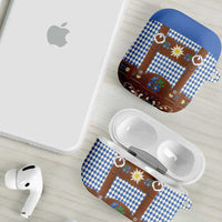 Lederhosen Oktoberfest AirPods Case Blue Edelweiss Floral Polka Dots - Wonder Print Shop