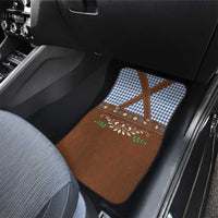 Lederhosen Oktoberfest Car Mats Blue Edelweiss Floral Polka Dots - Wonder Print Shop