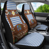 Lederhosen Oktoberfest Car Seat Cover Blue Edelweiss Floral Polka Dots - Wonder Print Shop