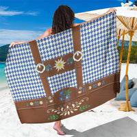 Lederhosen Oktoberfest Sarong Blue Edelweiss Floral Polka Dots - Wonder Print Shop