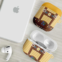 Lederhosen Oktoberfest AirPods Case Gold Edelweiss Floral Polka Dots - Wonder Print Shop