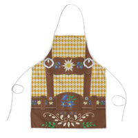 Lederhosen Oktoberfest Apron Gold Edelweiss Floral Polka Dots - Wonder Print Shop
