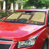 Lederhosen Oktoberfest Auto Sun Shade Gold Edelweiss Floral Polka Dots - Wonder Print Shop