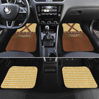 Lederhosen Oktoberfest Car Mats Gold Edelweiss Floral Polka Dots - Wonder Print Shop