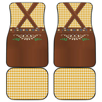 Lederhosen Oktoberfest Car Mats Gold Edelweiss Floral Polka Dots - Wonder Print Shop