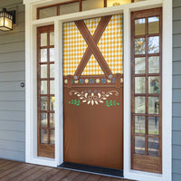 Lederhosen Oktoberfest Door Cover Gold Edelweiss Floral Polka Dots - Wonder Print Shop