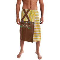 Lederhosen Oktoberfest Lavalava Gold Edelweiss Floral Polka Dots - Wonder Print Shop