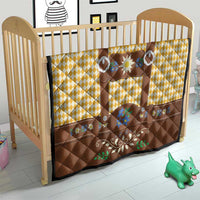 Lederhosen Oktoberfest Quilt Gold Edelweiss Floral Polka Dots - Wonder Print Shop