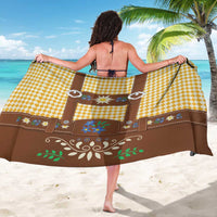 Lederhosen Oktoberfest Sarong Gold Edelweiss Floral Polka Dots - Wonder Print Shop