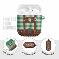 Lederhosen Oktoberfest AirPods Case Green Edelweiss Floral Polka Dots - Wonder Print Shop
