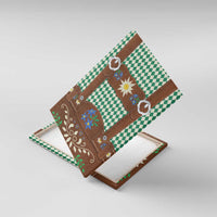 Lederhosen Oktoberfest Canvas Wall Art Green Edelweiss Floral Polka Dots - Wonder Print Shop