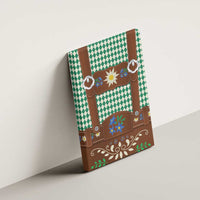 Lederhosen Oktoberfest Canvas Wall Art Green Edelweiss Floral Polka Dots - Wonder Print Shop