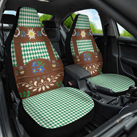 Lederhosen Oktoberfest Car Seat Cover Green Edelweiss Floral Polka Dots - Wonder Print Shop