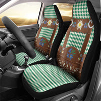 Lederhosen Oktoberfest Car Seat Cover Green Edelweiss Floral Polka Dots - Wonder Print Shop