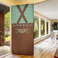 Lederhosen Oktoberfest Door Cover Green Edelweiss Floral Polka Dots - Wonder Print Shop