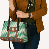 Lederhosen Oktoberfest Leather Bag Green Edelweiss Floral Polka Dots - Wonder Print Shop