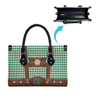 Lederhosen Oktoberfest Leather Bag Green Edelweiss Floral Polka Dots - Wonder Print Shop