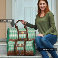 Lederhosen Oktoberfest Travel Bag Green Edelweiss Floral Polka Dots - Wonder Print Shop
