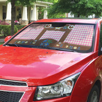 Lederhosen Oktoberfest Auto Sun Shade Pink Edelweiss Floral Polka Dots - Wonder Print Shop