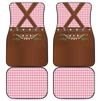 Lederhosen Oktoberfest Car Mats Pink Edelweiss Floral Polka Dots - Wonder Print Shop